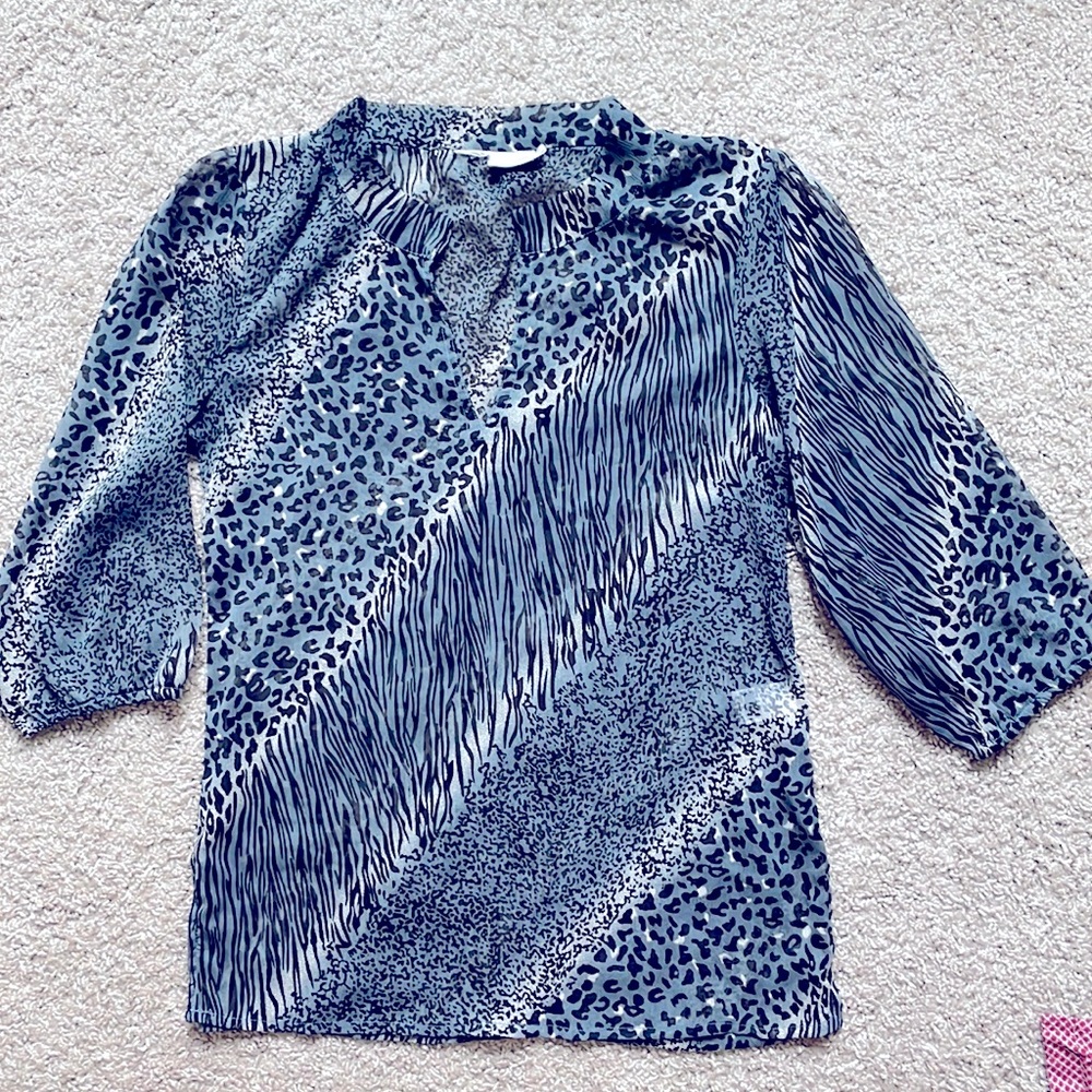 🔥Chiffon tunic top in animal print